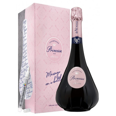 De Venoge Princesse rosé Message on a bottle Champagne